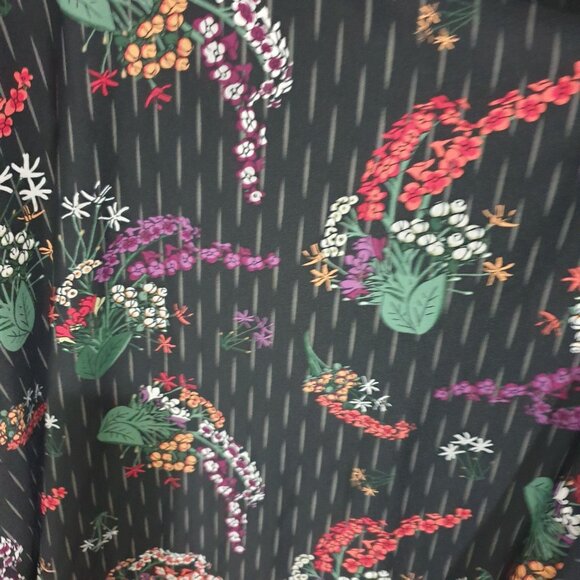 LuLaRoe Nicki M Floral Midi Dress Pockets Comfortable Stretch New Collection - Picture 6 of 8